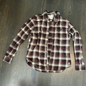 Red black and cream flannel